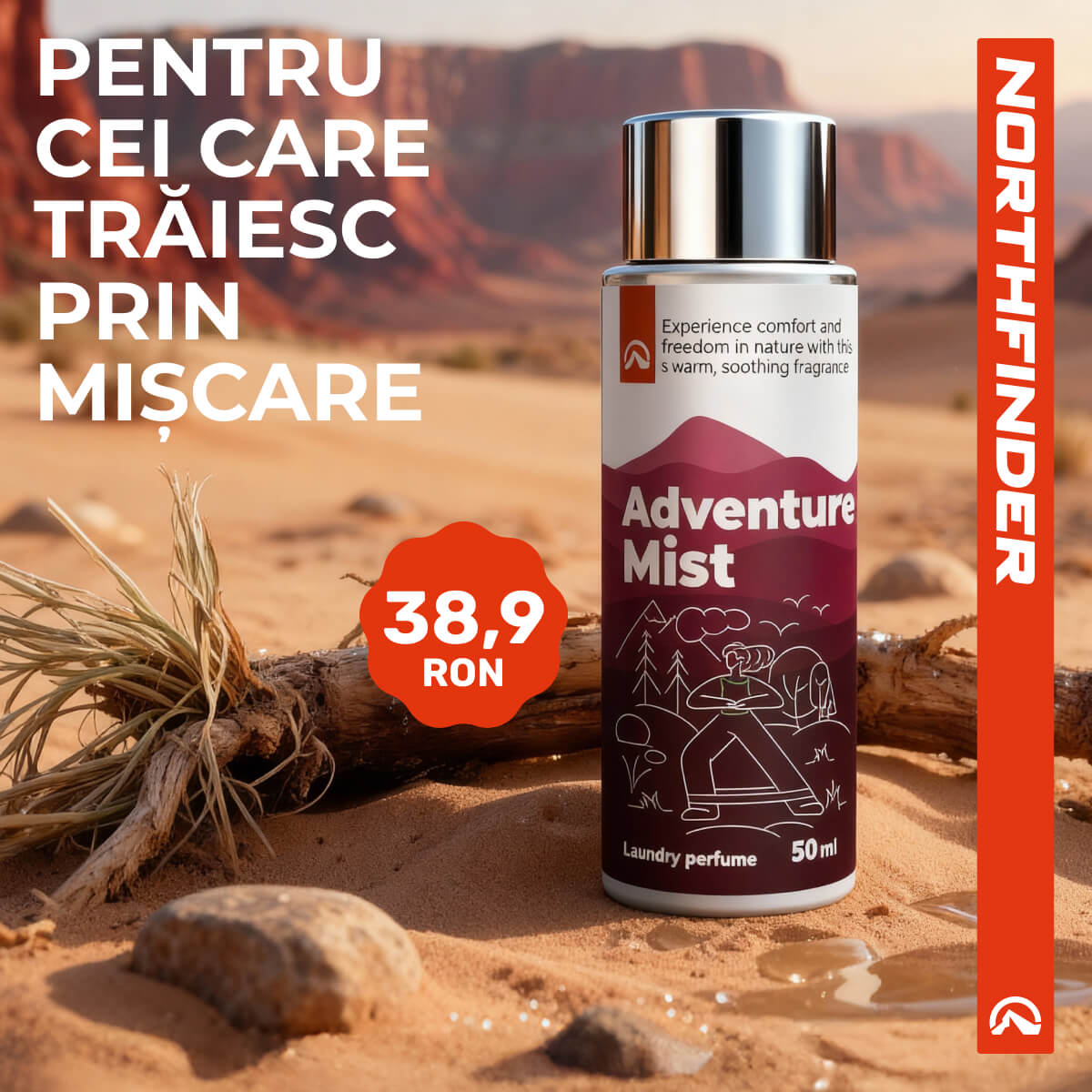 ADVENTURE MIST Parfum de rufe outdoor cu note lemnoase 50ML