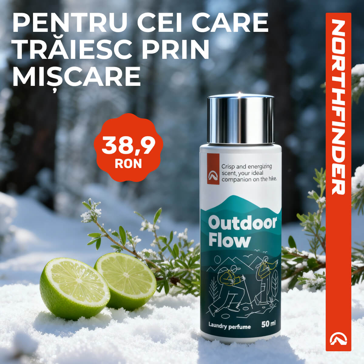 OUTDOOR FLOW Parfum de rufe fresh cu note marine 50ML